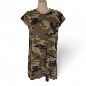 Polo Ralph Lauren Shirt Dress Knit Camouflage Beaded Woodland Camo READ XS